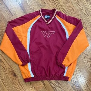 Vintage Virginia Tech Hokies Pullover Windbreaker Jacket. Size Large. VT.